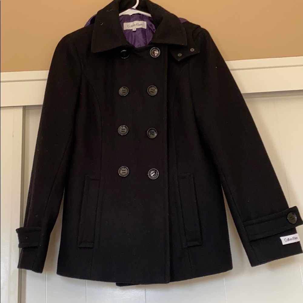 Black Calvin Klein Pea Coat
